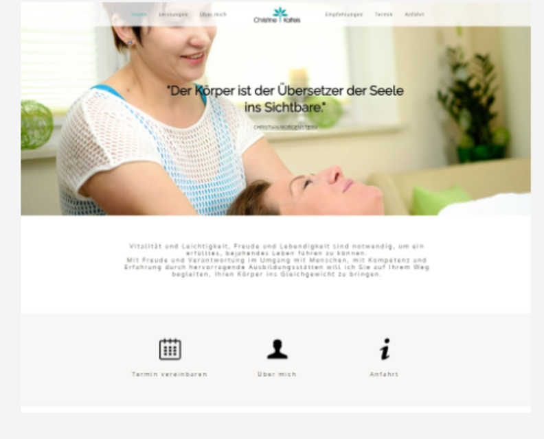 Website Christine Kalteis — Massage & Körperarbeit